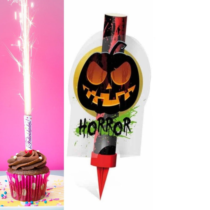 Horror Ice Fountain Sparklers 6" Inch Indoor Use (PACK OF 1)