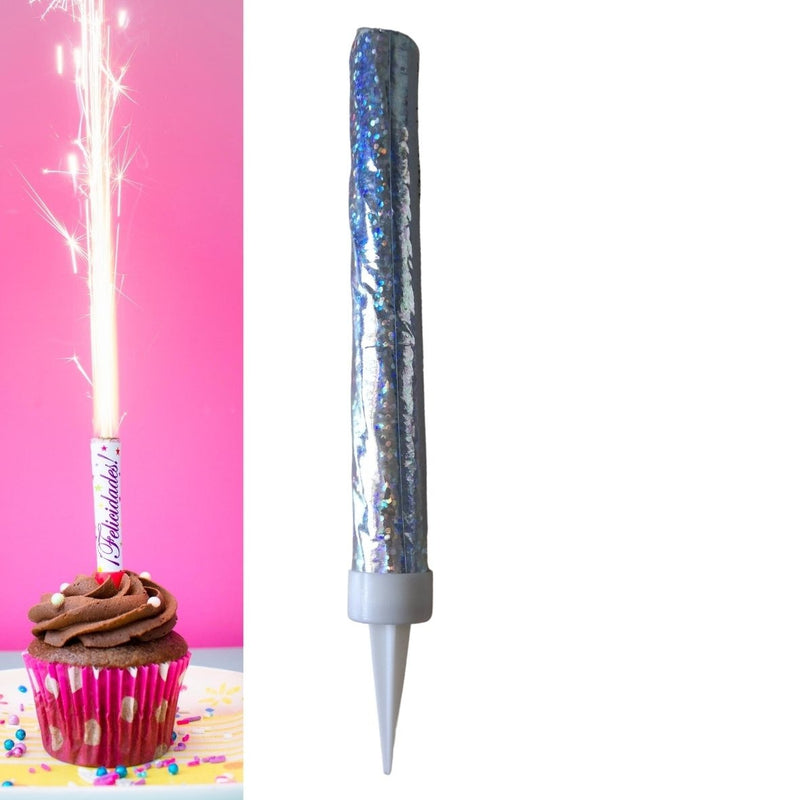 Silver Glitz- Ice Fountain Sparklers 6" Inch Indoor Use (PACK OF 2)