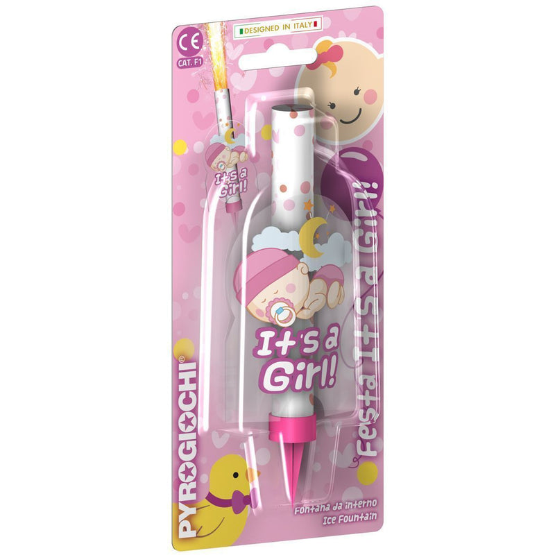 Sparklers - It`s A Girl Ice Fountain Sparklers 6" Inch Indoor Use (PACK OF 1)