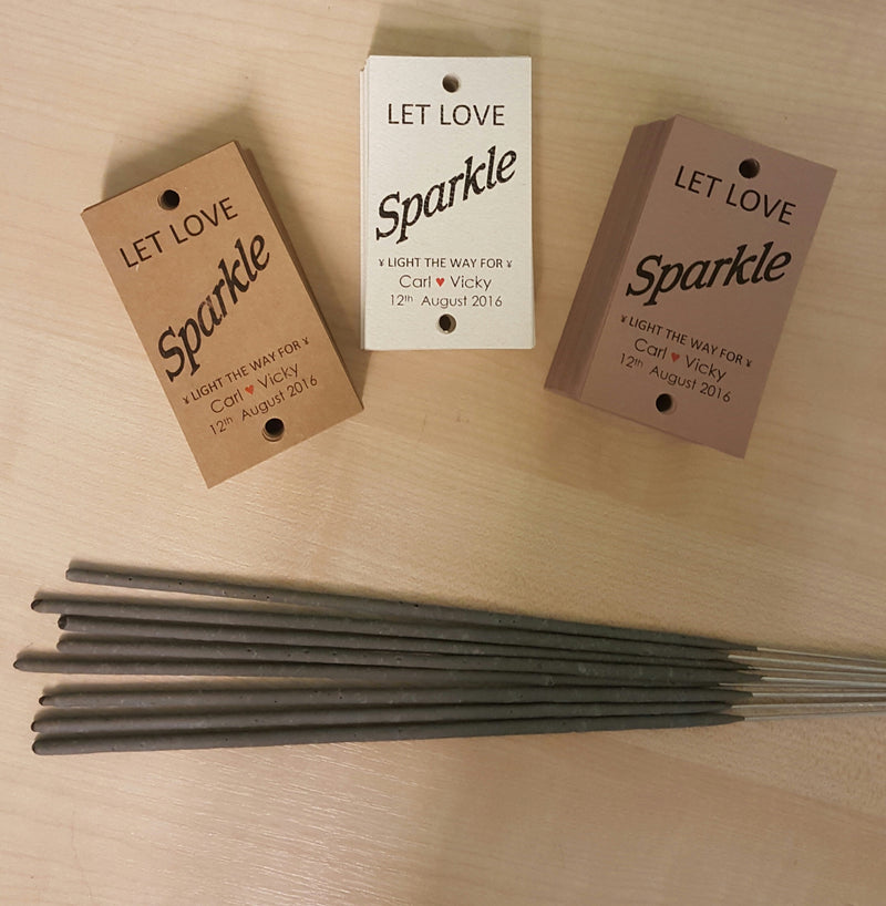 Big Congrats to Carl & Vicky Who Bought Our Personalised Sparkler Tags