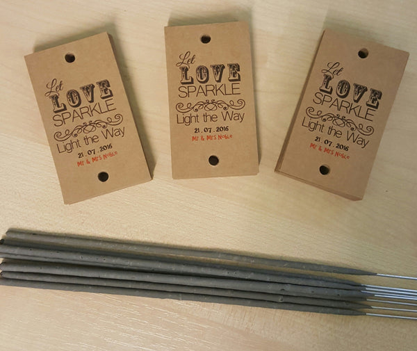 Let Love Sparkler and Light The Way for Mr & Mrs Noble Who Bought our Sparkler Tags