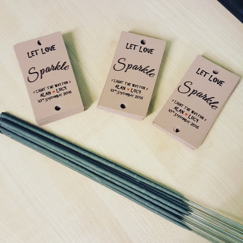 Alan & Lucy Getting Married in September See their Sparkler Tags!!
