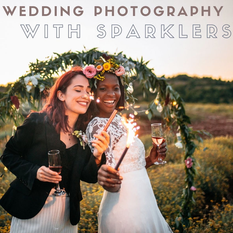 Wedding photography with Sparklers