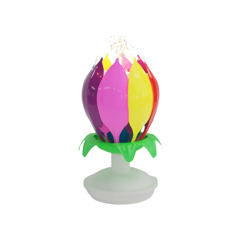 Flower Power Revolving Music Candle