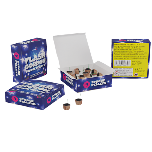 54 Flash Gordon Strobe Pellets - Novelty Outdoor Fireworks for Parties, Bonfire Night, Halloween (6 Boxes)
