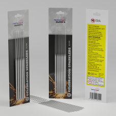 Trafalgar - Silver Glitzy's  18cm Colour Coated Sparklers (PACK OF 10)