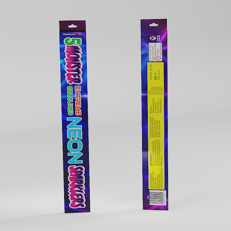 45cm Monster Neon Sparklers (pack of 5)
