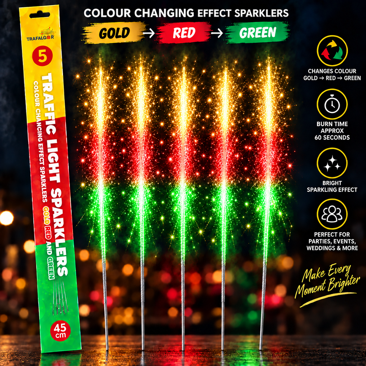 18" (45cm) Monster Traffic Light Sparklers