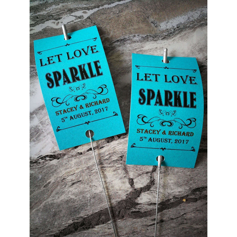 Sparkler Tags - Rustic Kraft Paper Sparkler Tags With Free Giant Sparklers