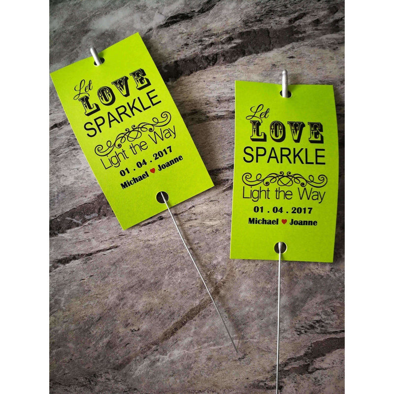 Sparkler Tags - Custom Made Wedding Favour Sleeves Including Gold Effect Sparklers
