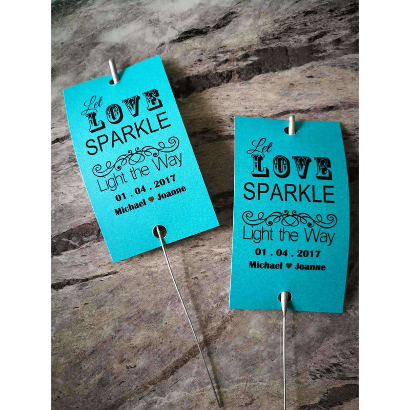 Sparkler Tags - Custom Made Wedding Favour Sleeves Including Gold Effect Sparklers