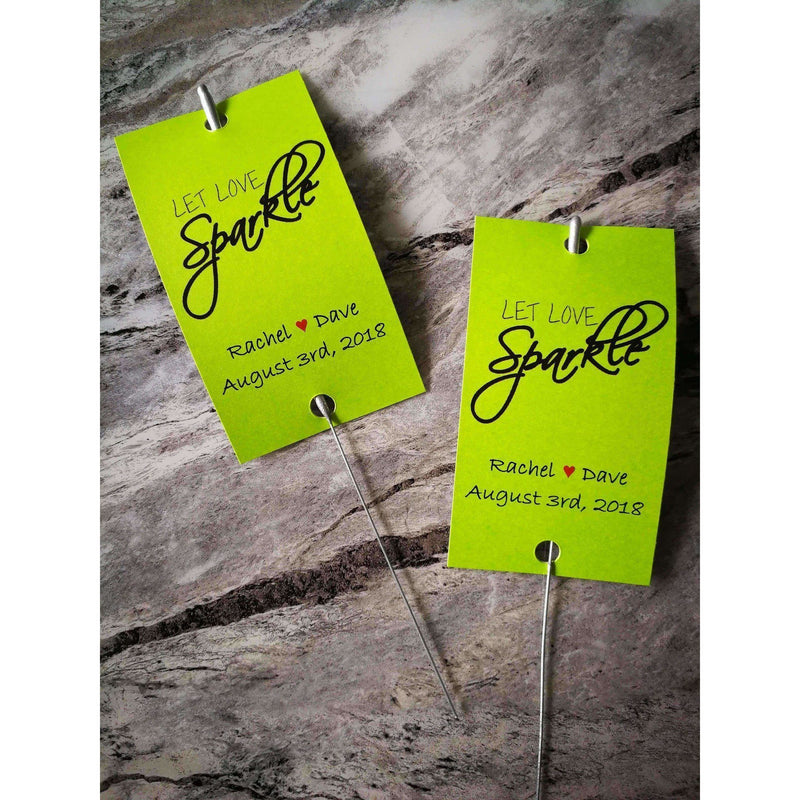 Sparkler Tags - Handmade Unique Sparkler Tags Complete With Sparklers