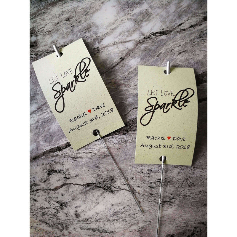 Sparkler Tags - Handmade Unique Sparkler Tags Complete With Sparklers