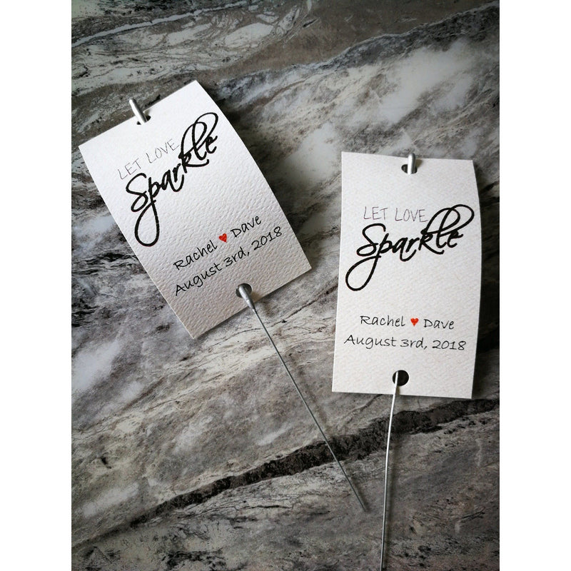Sparkler Tags - Handmade Unique Sparkler Tags Complete With Sparklers