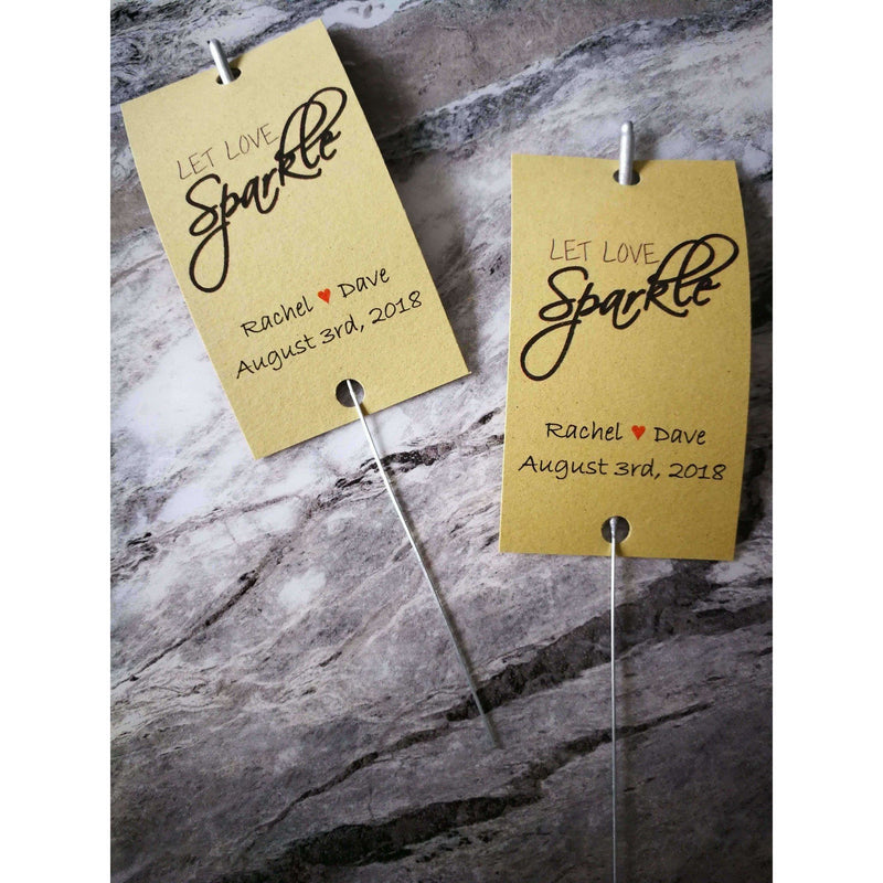 Sparkler Tags - Handmade Unique Sparkler Tags Complete With Sparklers