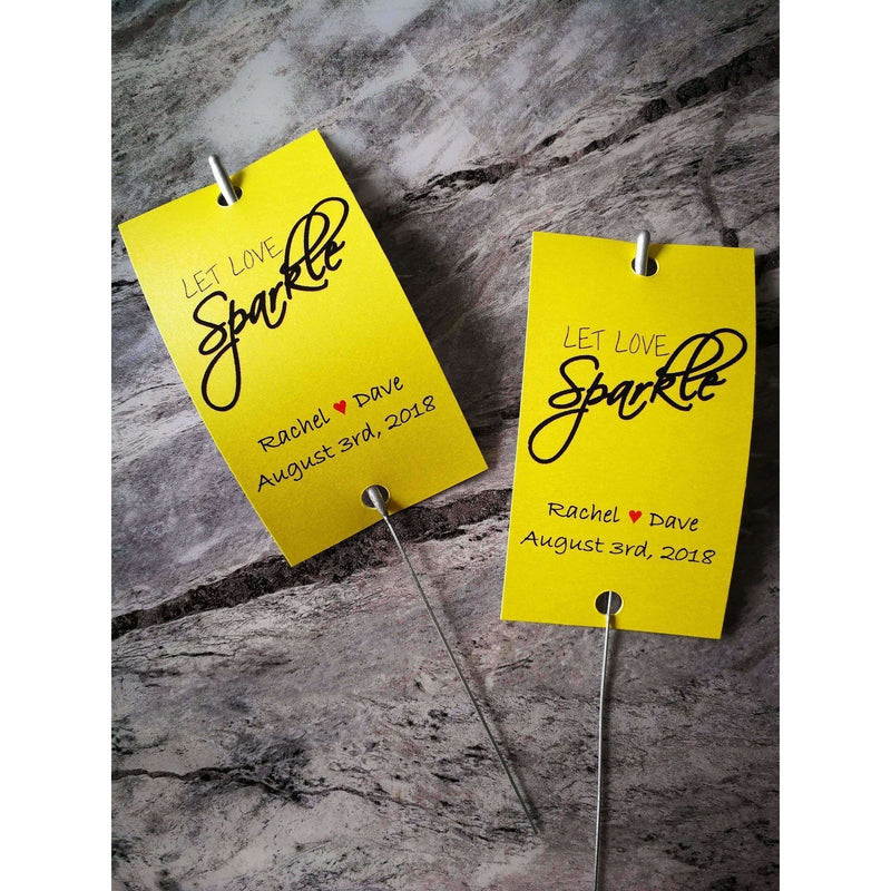 Sparkler Tags - Handmade Unique Sparkler Tags Complete With Sparklers