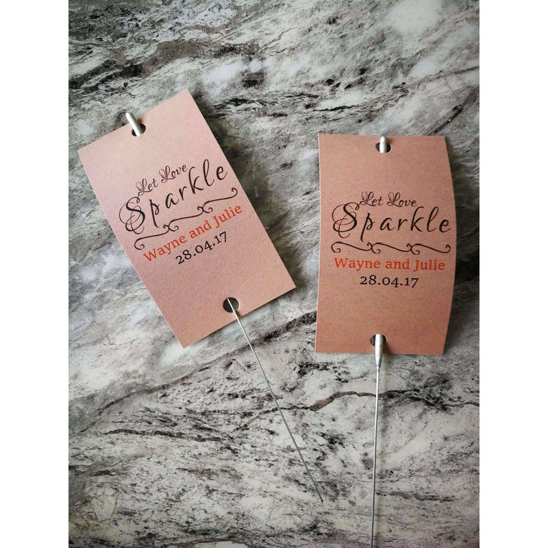 Sparkler Tags - Pearlised Wedding Send-Off Tags With Amazing Sparklers