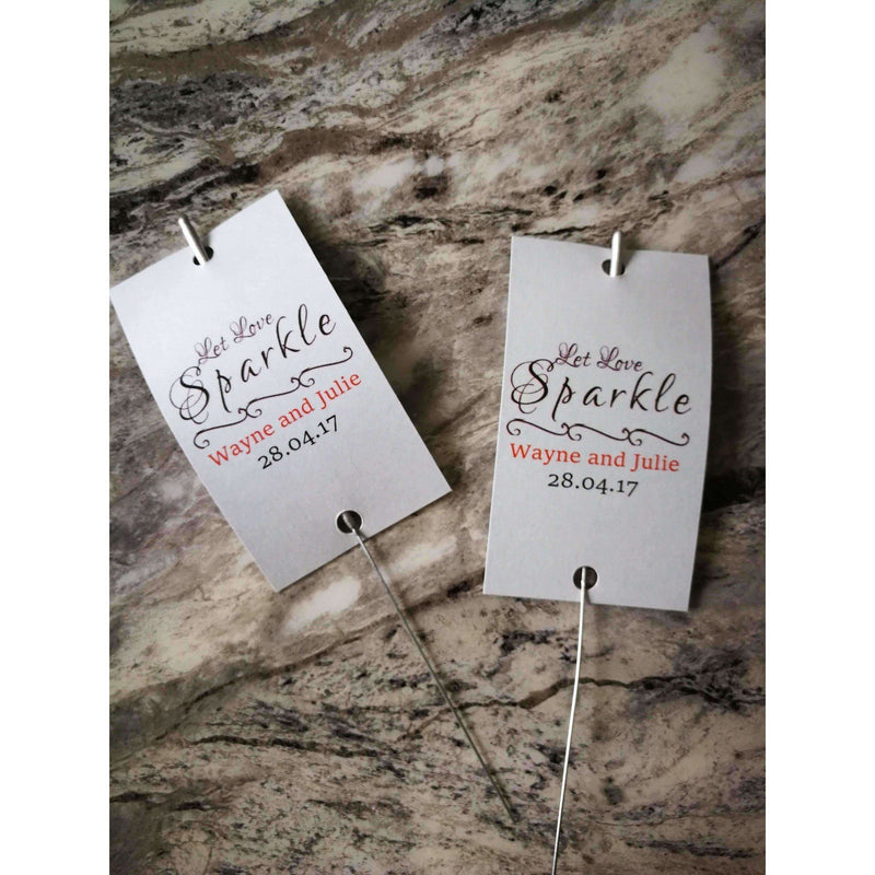 Sparkler Tags - Pearlised Wedding Send-Off Tags With Amazing Sparklers