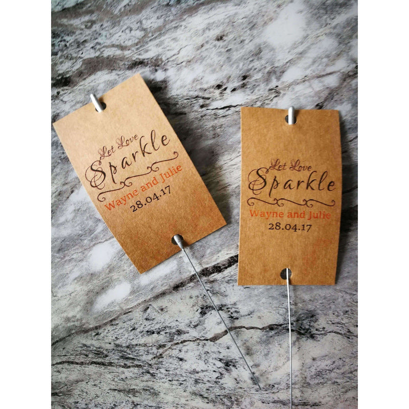 Sparkler Tags - Pearlised Wedding Send-Off Tags With Amazing Sparklers