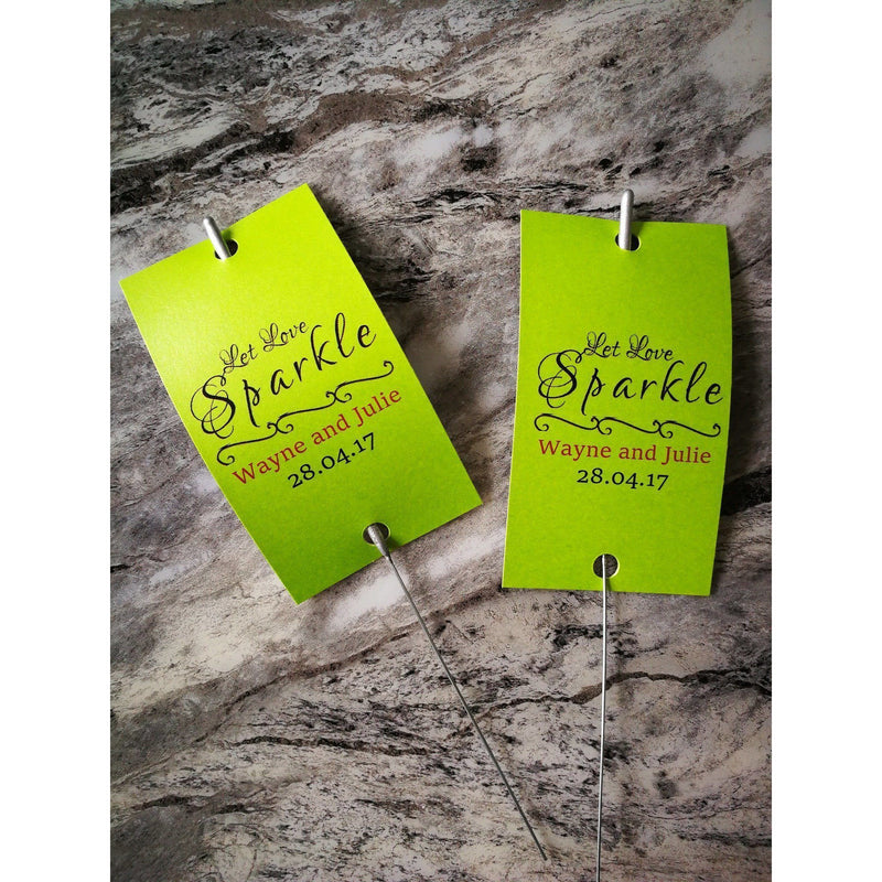 Sparkler Tags - Pearlised Wedding Send-Off Tags With Amazing Sparklers