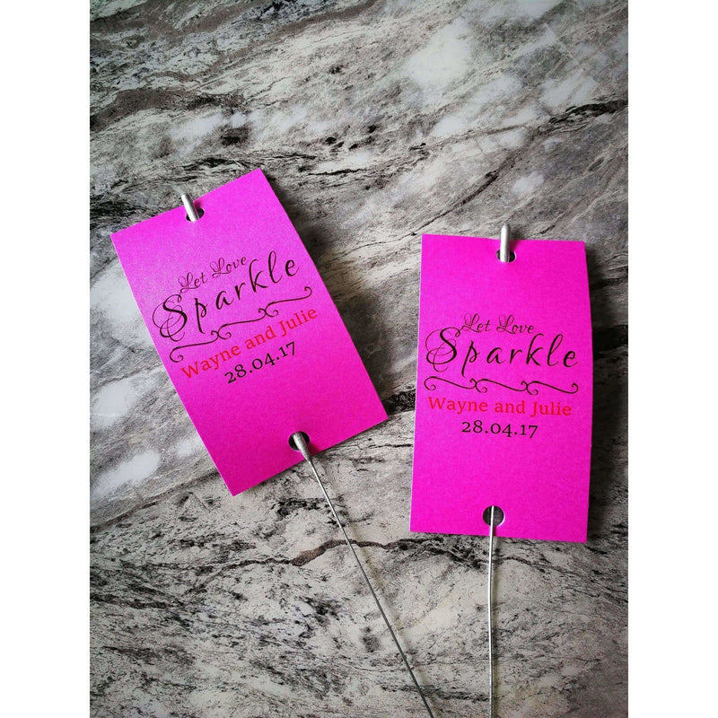 Sparkler Tags - Pearlised Wedding Send-Off Tags With Amazing Sparklers