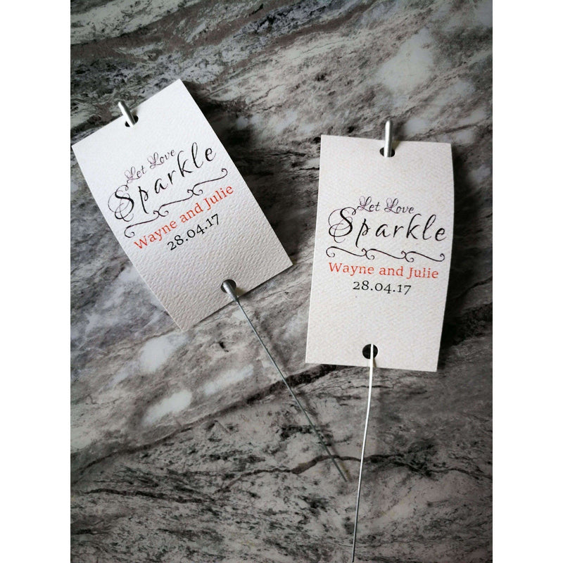 Sparkler Tags - Pearlised Wedding Send-Off Tags With Amazing Sparklers