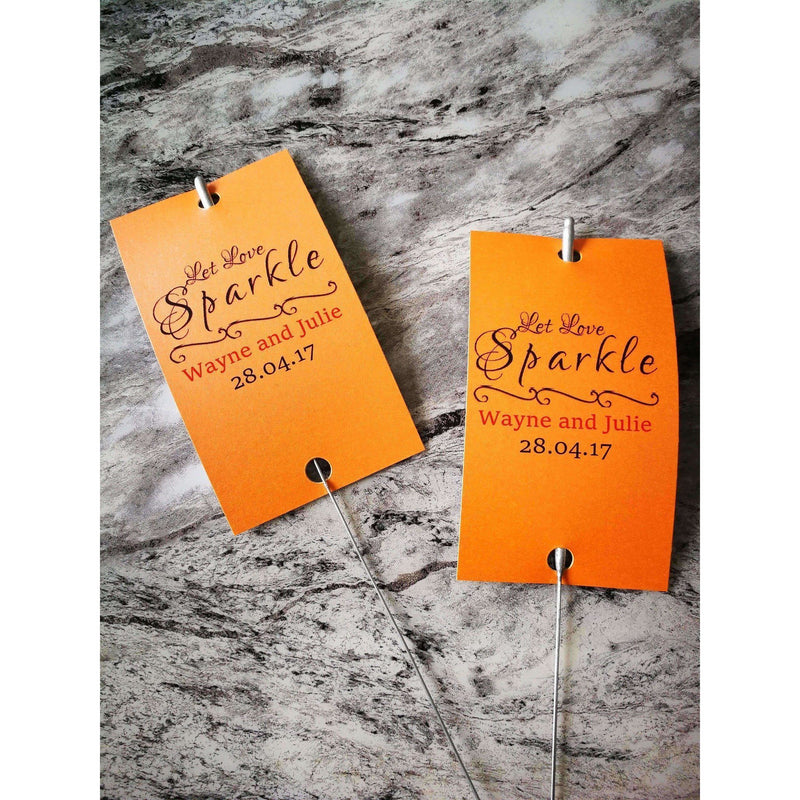 Sparkler Tags - Pearlised Wedding Send-Off Tags With Amazing Sparklers