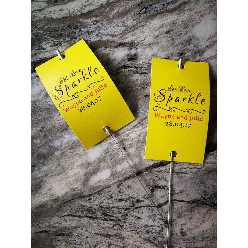 Sparkler Tags - Pearlised Wedding Send-Off Tags With Amazing Sparklers