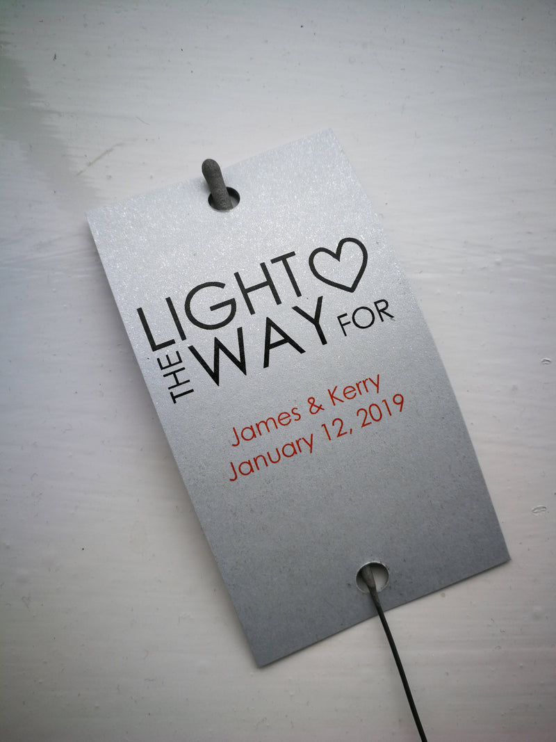Sparkler Tags - Personalised Wedding Sparkler Tags With FREE Sparklers