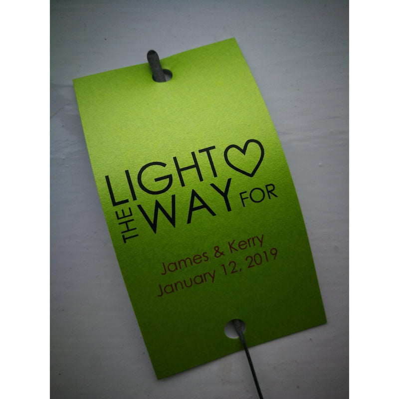 Sparkler Tags - Personalised Wedding Sparkler Tags With FREE Sparklers