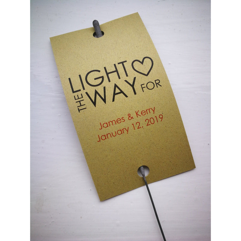 Sparkler Tags - Personalised Wedding Sparkler Tags With FREE Sparklers