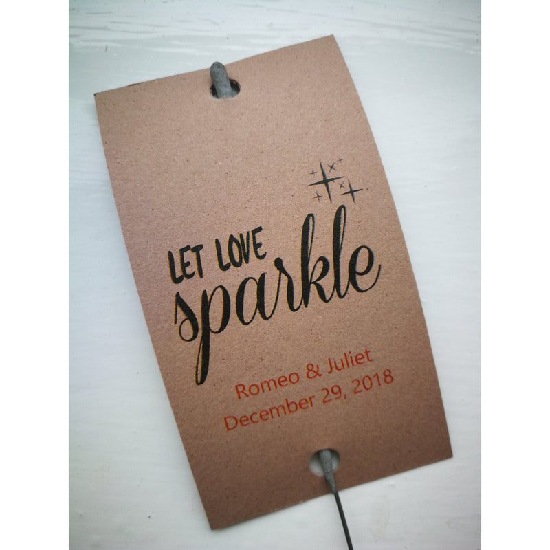 Sparkler Tags - Wedding Sparkler Send Off Tags With FREE Beautiful Sparklers