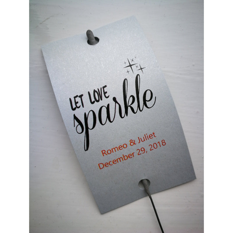 Sparkler Tags - Wedding Sparkler Send Off Tags With FREE Beautiful Sparklers