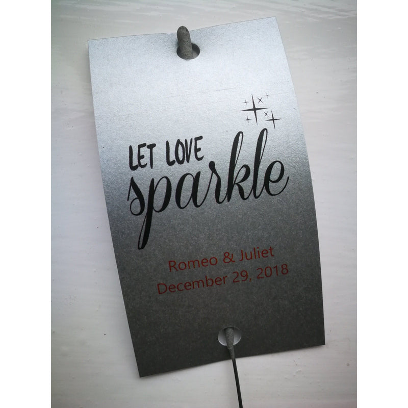 Sparkler Tags - Wedding Sparkler Send Off Tags With FREE Beautiful Sparklers