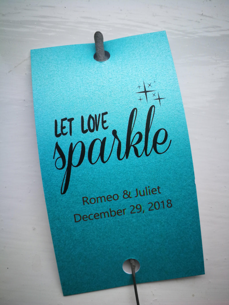 Sparkler Tags - Wedding Sparkler Send Off Tags With FREE Beautiful Sparklers