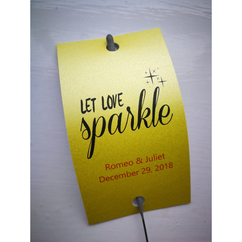 Sparkler Tags - Wedding Sparkler Send Off Tags With FREE Beautiful Sparklers