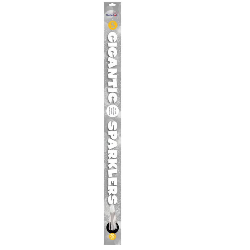 Bulk Buy 27" Inch Gigantic Silver Painted Sparklers (PACK OF 50)