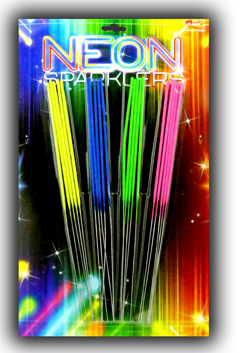 Pack of 20 Klasek – 11” Inch Assorted Coloured Neon Sparklers