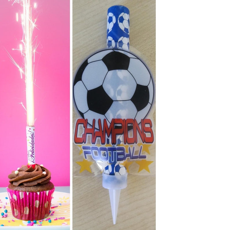 Football Ice Fountain Sparklers 6" Inch Indoor Use (PACK OF 1)