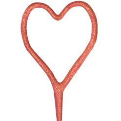 Heart Shaped - 7" Inch Rose Gold Coated Sparklers (PACK OF 1)