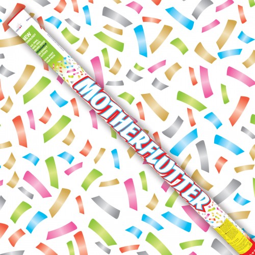Trafalgar - The Motherflutter 100cm Confetti Cannon Mixed Colours (Pack of 1)