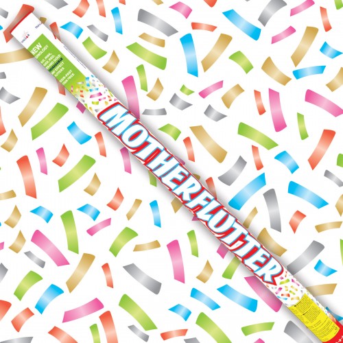 Trafalgar - The Motherflutter 100cm Confetti Cannon Mixed Colours (Pack of 1)