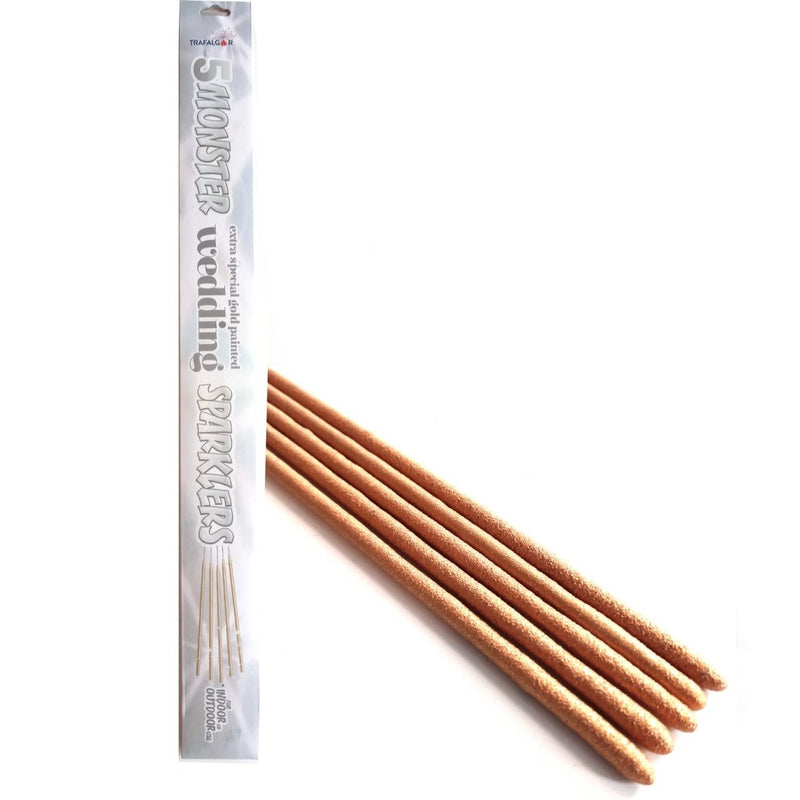 Bulk Buy 18" Inch Extra Long Sparklers Gold Coated (PACK OF 50)