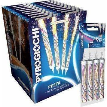 Sparklers - Attractive White Ice Fountain Sparklers 6" Inch Indoor Use (PACK OF 4)
