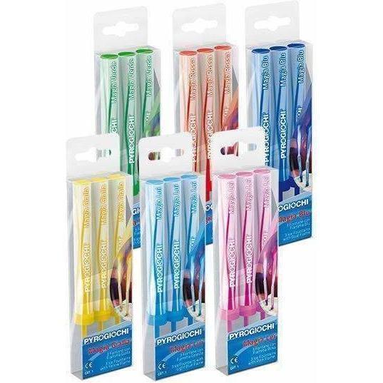 Sparklers - Coloured Flame Hand Held Ice Fountain Sparklers 6" Inch Outdoor Use (PACK OF 3)