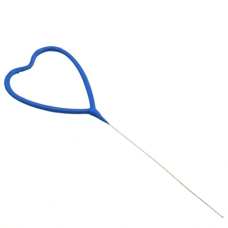 Sparklers - Heart Shaped - 7" Inch Blue Coated Sparklers (PACK OF 1)
