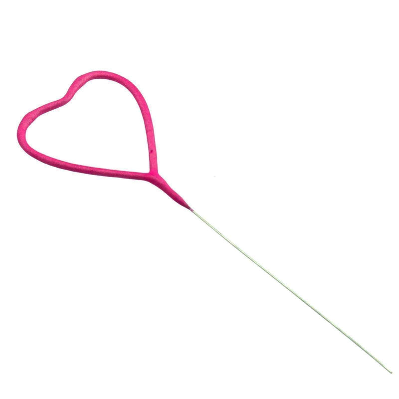 Sparklers - Heart Shaped - 7" Inch Pink Coated Sparklers (PACK OF 1)
