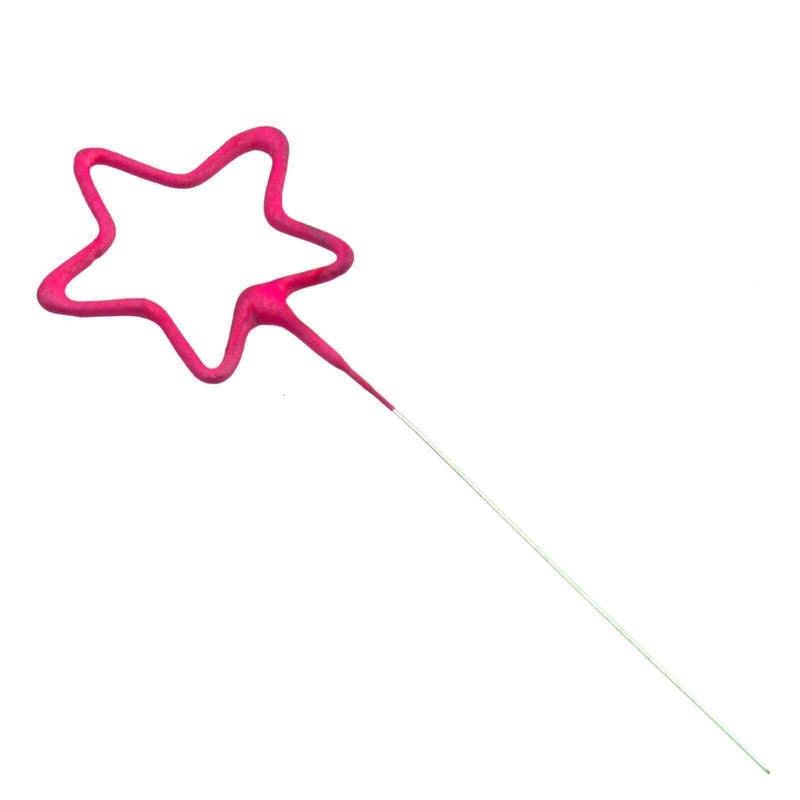 Sparklers - Star Shaped - 7" Inch Pink Coated Sparklers (PACK OF 1)